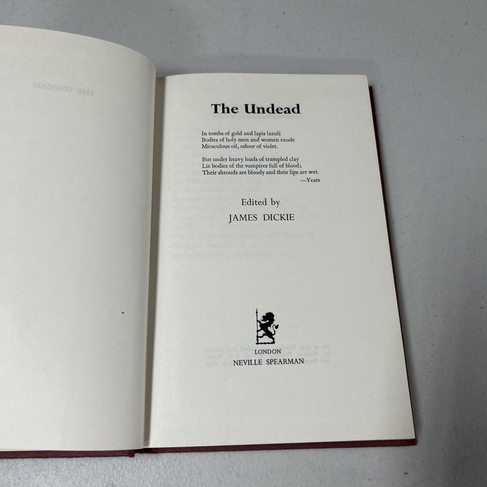The Undead, edited by James Dickie and published by Neville